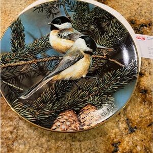 Collector's Plate Backyard Treasure: The Chickadee By Carl Brenders Vintage 1990